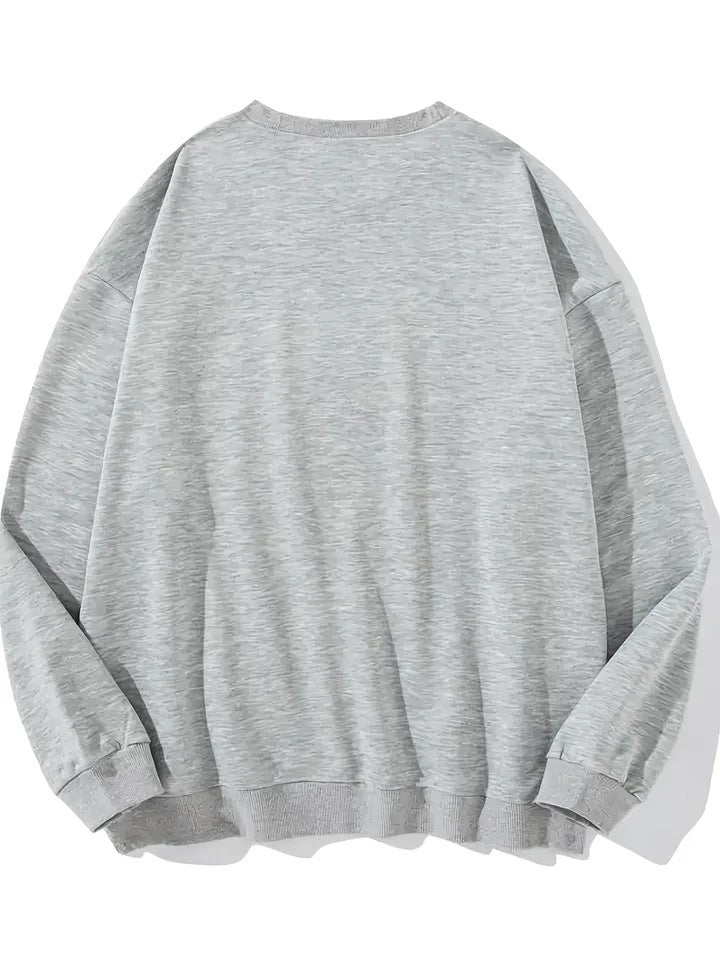 Mens Casual Loose Oversized Sweatshirt For FallWinter