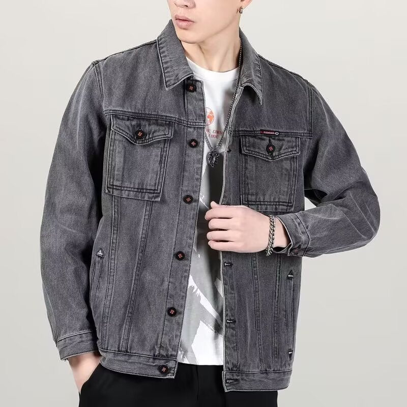 Mens Stylish Vintage Distressed Denim Jacket