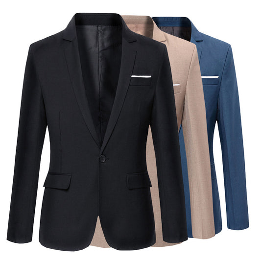 Casual Suit Middle-aged Professionals Korean-style Slim Fit
