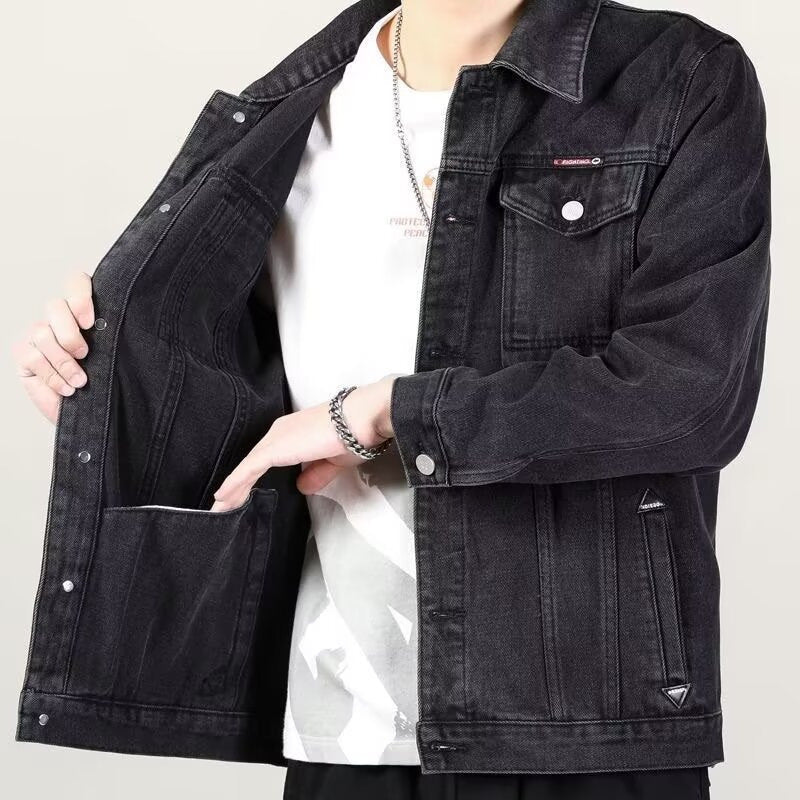 Mens Stylish Vintage Distressed Denim Jacket