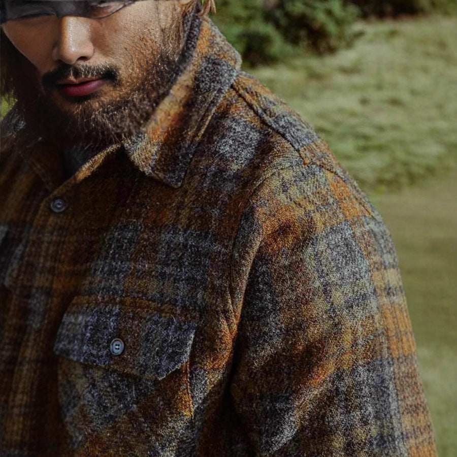 Mens Retro Casual Blazer With A Notch Lapel