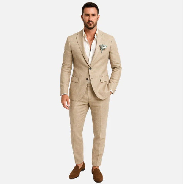 New SpringSummer Commuter Casual Plus-Size British Suit For Men
